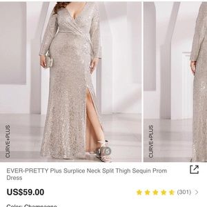 Silver sequin dress